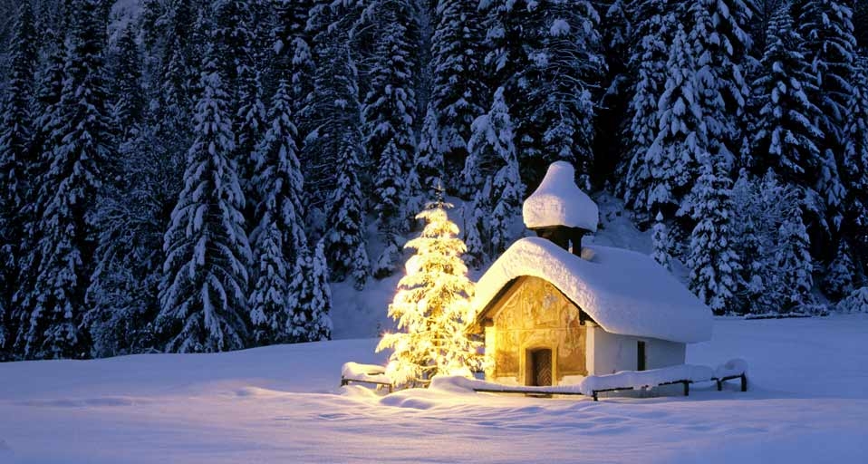 德国巴伐利亚州的雪景 (© Fischer/Photolibrary) &copy; (Bing China)