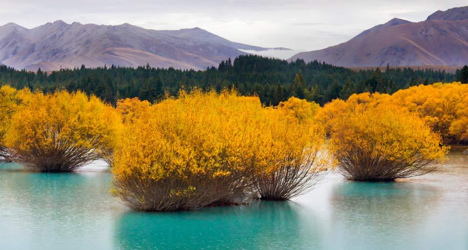 Glacier-fed lake, South Island, New Zealand (© picturegarden/Getty Images)(Bing Canada)