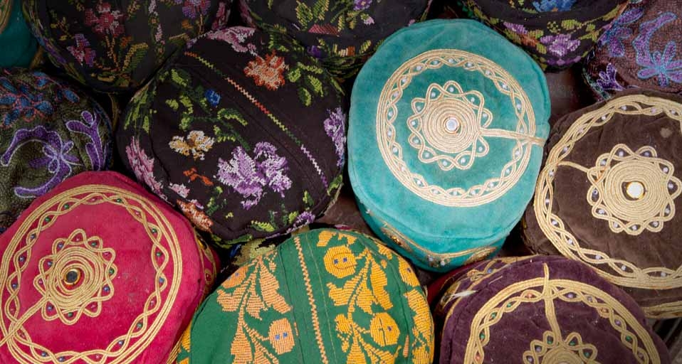 Yarmulkes for sale in a market (© John & Lisa Merrill/Danita Delimont) &copy; (Bing Canada)