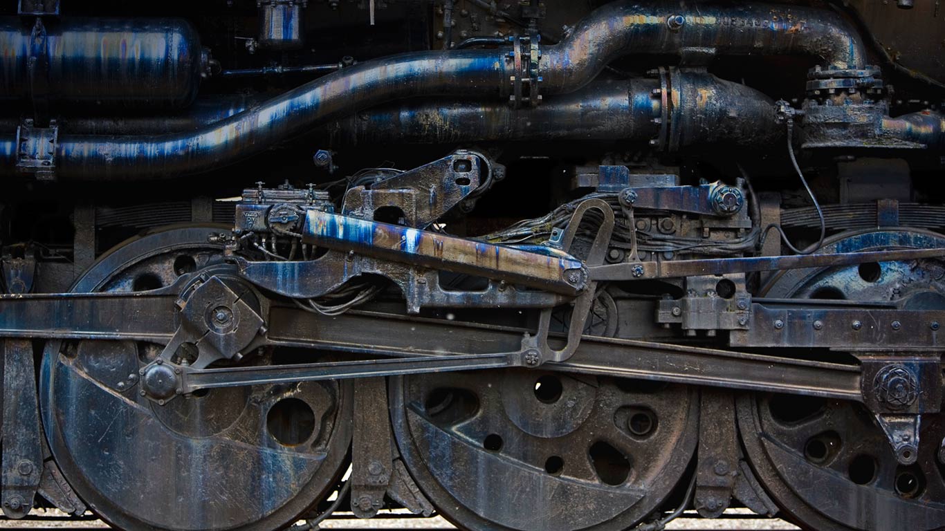 Detail of a steam engine at Steamtown National Historic Site, Scranton, Pennsylvania (© Ian Shive/Aurora Photos)(Bing Canada)