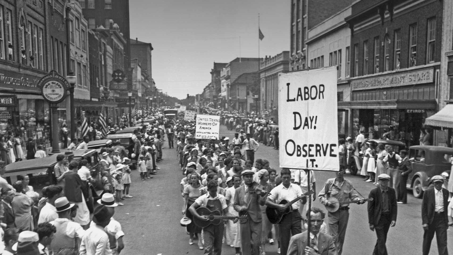 Labor Day parade in 1934, Gastonia, North Carolina (© Bettmann/Getty Images)(Bing United States)