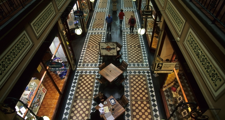 The shopping mall of the Adelaide Arcade in the centre of Adelaide, Adelaide, South Australia, Australia -- Don Fuchs/LOOK-Foto/Photolibrary &copy; (Bing Australia)