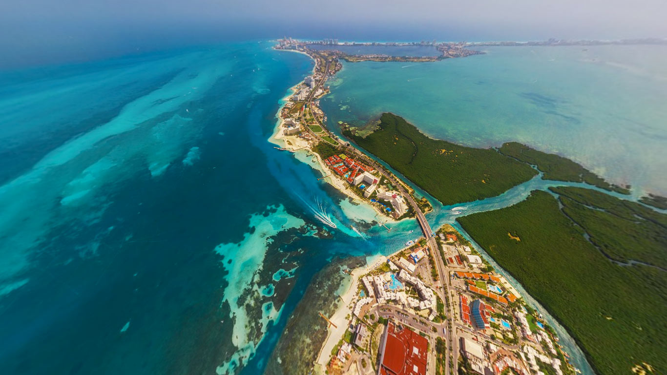 墨西哥坎昆全景 (© AirPano Ltd)(Bing China)