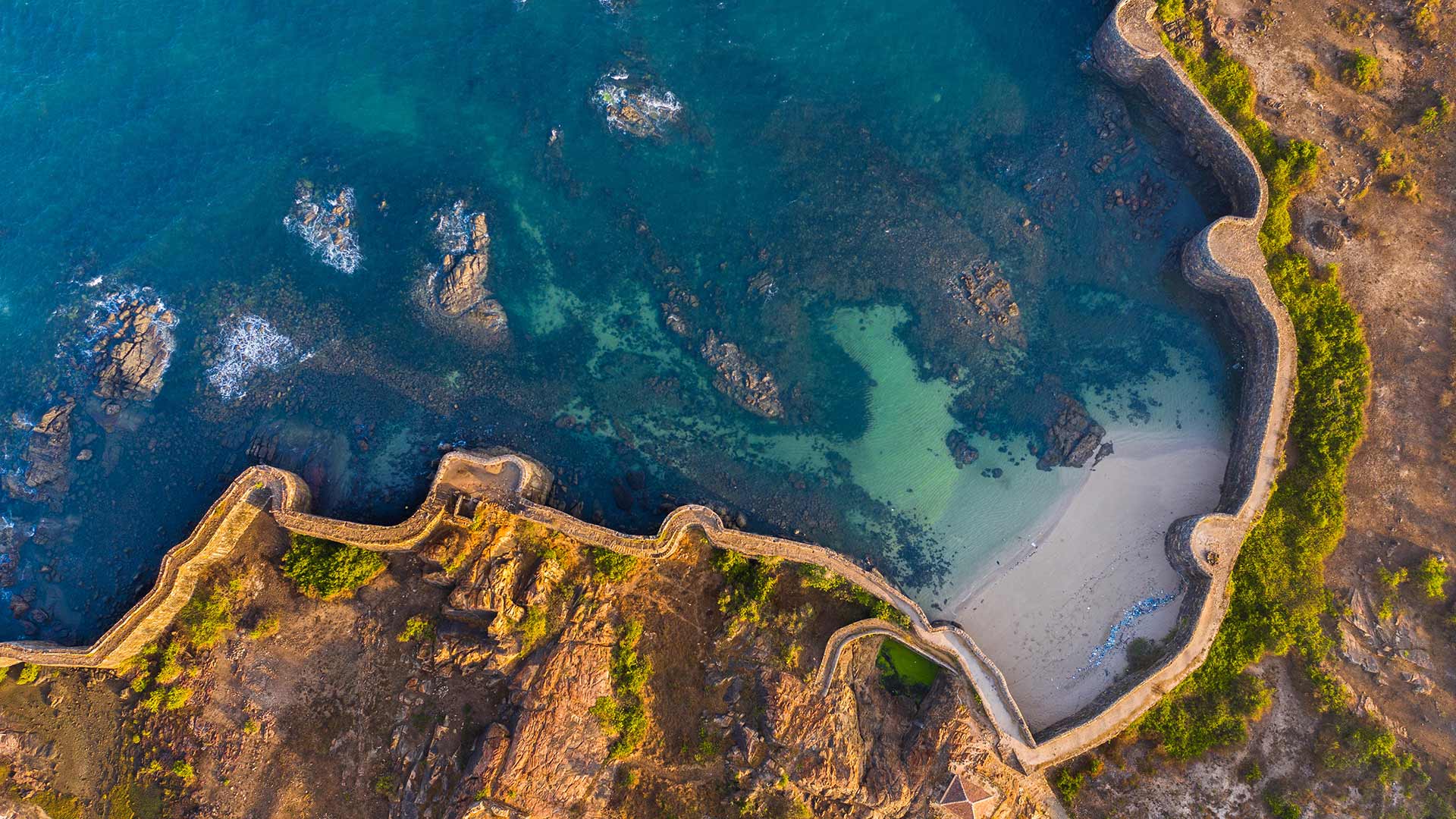 Sindhudurg堡，印度马哈拉施特拉邦 (© MovingMaratha/Alamy)(Bing China)