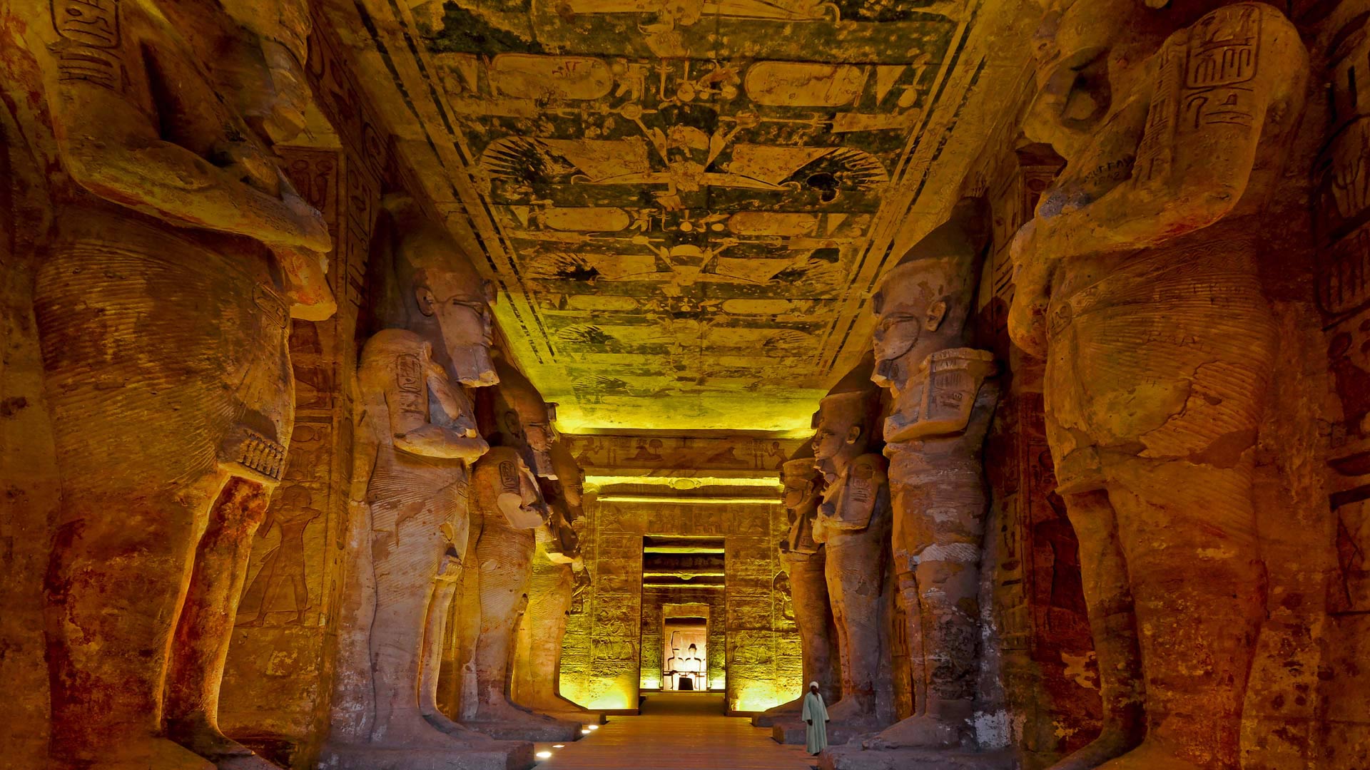 Der Innenraum des Großen Tempels von Abu Simbel, Ägypten (© Nick Brundle Photography/Getty Images)(Bing Deutschland)