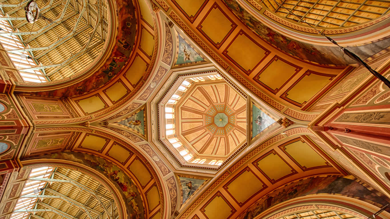 The ceiling of the Royal Exhibition Building in Melbourne, Victoria (© Raymond Warren / Alamy)(Bing Australia)