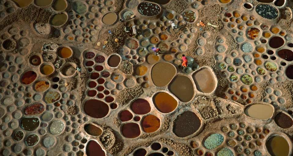 航拍尼日尔盐池 -- George Steinmetz/Corbis &copy; (Bing China)